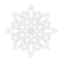 Simple design Mandala Coloring book page vector file