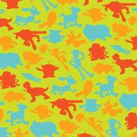 a colorful pattern with animals and other animals vector