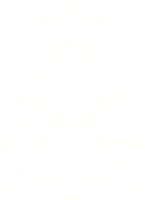 dibujo de tiza del árbol de navidad png