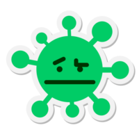 onzeker verward virus sticker png