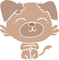 flat color style cartoon dog png