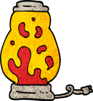 Grunge strukturierte Abbildung Cartoon-Lava-Lampe png