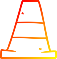 ligne de gradient chaud dessin dessin animé cône de circulation routière png