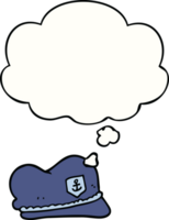 cartoon sailor hat and thought bubble png
