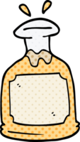 cartoon doodle whiskey decanter png