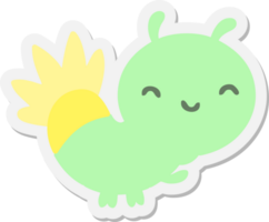 cute cartoon glow bug sticker png