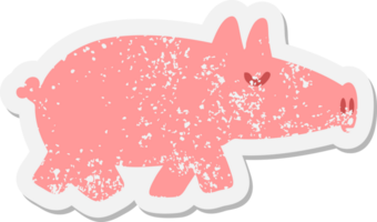 long snout pig grunge sticker png