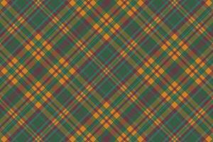 Tartan plaid pattern with texture and warm color. vector