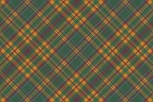 Tartan plaid pattern with texture and warm color. vector