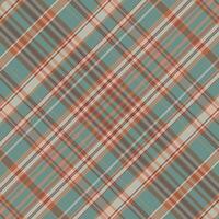 Tartan plaid pattern with texture and warm color. vector