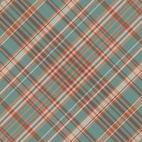 Tartan plaid pattern with texture and warm color. vector