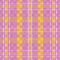 Tartan plaid pattern with texture and warm color. vector