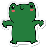 sticker of a cartoon frog png