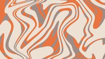 Retro groovy background with colorful distorted waves. Abstract vector design of psychedelic pattern in 1970s hippie style