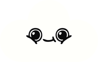 flat color retro cartoon cloud png