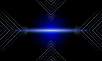 Science, technology, sound wave, and digital communication concepts. Arrows lines patterns on a black background. vector