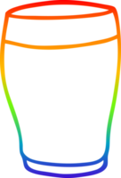 rainbow gradient line drawing cartoon glass of milk png