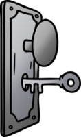 gradient cartoon doodle of a door handle png