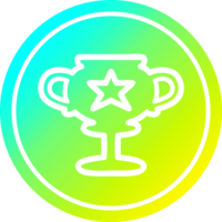 trophy cup circular in cold gradient spectrum png