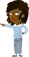 cartoon woman pointing png