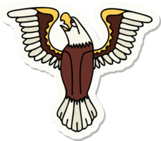 sticker of tattoo in traditional style of an american eagle png