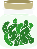 flat color style cartoon pickled gherkins png