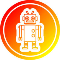 bailando robot circular icono con calentar degradado terminar png