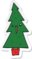 sticker of a cartoon christmas tree png