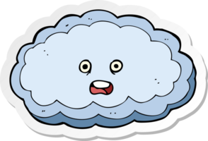 sticker van een cartoon decoratieve wolk png