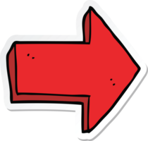 sticker of a cartoon pointing arrow png