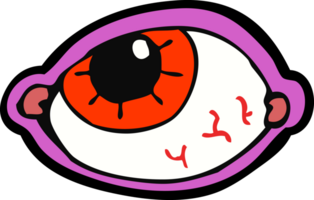 oeil effrayant de dessin animé png