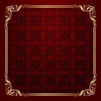 floral pattern, with vintage frame vector