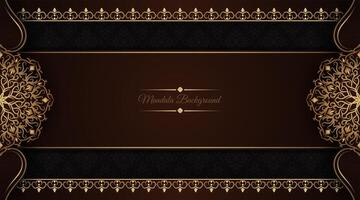 luxury background with golden mandala ornament vector