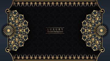 luxury background, with gold mandala vector