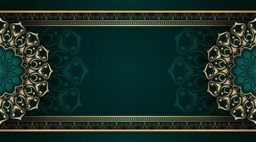 Luxury background with golden mandala ornament vector