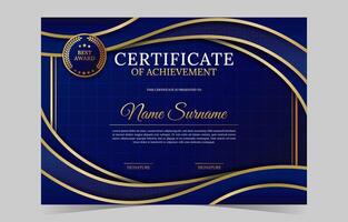 certificado de logro con trama de semitonos ornamento vector