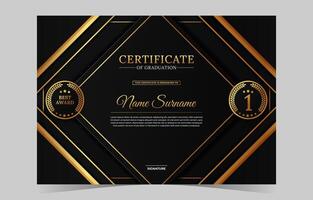 Geometric Certificate of Graduation Template vector