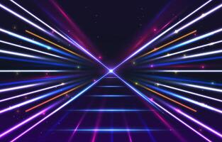 Modern Abstract High Speed Movement. Dynamic Motion Light and Fast Moving on Dark Background. Futuristic, Technology Pattern vector