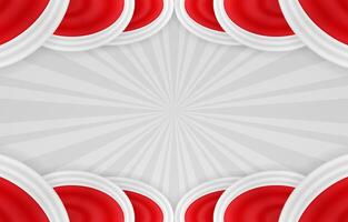 Indonesia Independence Day Background with Realistic Flag vector