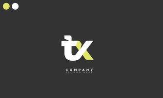 tx alfabeto letras iniciales monograma logo xt, t y X vector