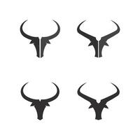 bull and cow logo design icon vector horn animals