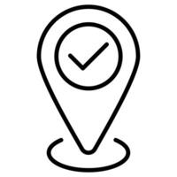 Convenient Location icon line vector illustration