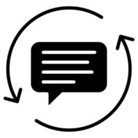 Automated Chat icon line vector illustration