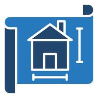 Blueprint icon line vector illustration