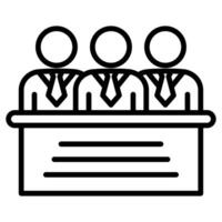 Corporate Meeting icon line vector illustration