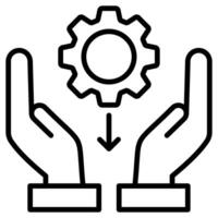 Effort Reduction icon line vector illustration