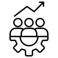 Workforce Productivity icon line vector illustration