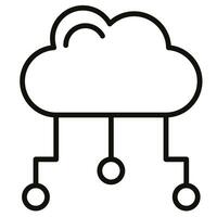 Cloud Computing icon line vector illustration