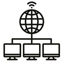 Network Connectivity icon line vector illustration