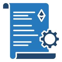 Smart Contract Execution icon line vector illustration